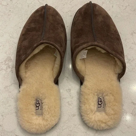 Ugg Scuff Sheepskin Suede Sherpa Lined Slippers 14 - Picture 3 of 6